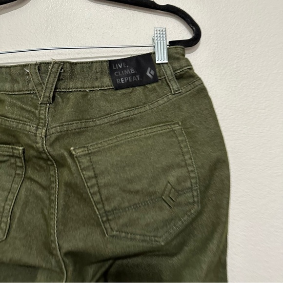 Black diamond women’s zone denim pants tundra green size 6 style 750007 climbing - Picture 3 of 4